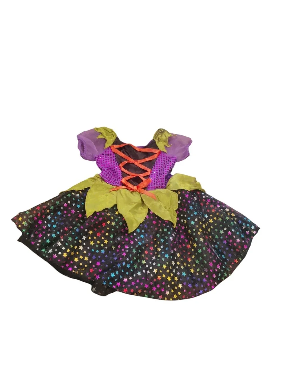 Vintage Children's Place Toddler Girls Rainbow Witch Halloween Costume Size XXS